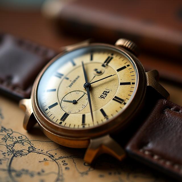 Eine seltene Vintage-Uhr mit einzigartiger Patina.